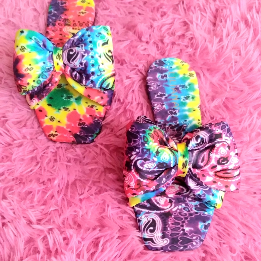 Paisley Tie Dye Sandal Slides